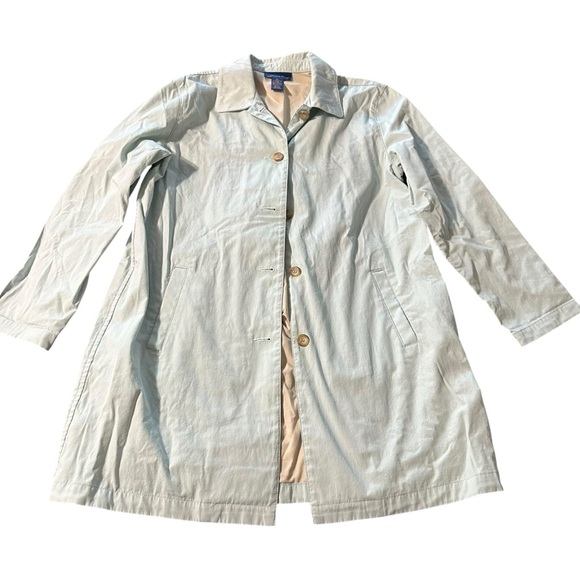 Charter Club women's size medium tan trench coat - Picture 1 of 4